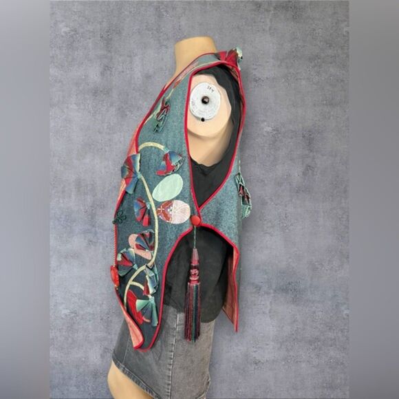 Vintage Boho Japanese-Inspired Patchwork Vest - Picture 7 of 11